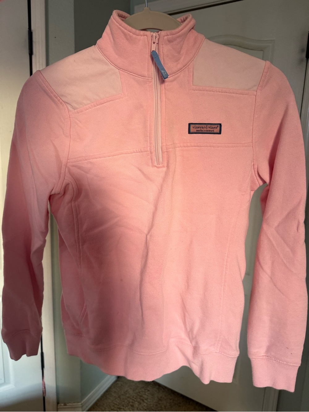 Vineyard Vines Light Pink Quarter-Zip Pullover
